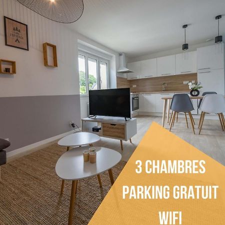 Appartement 3 Chambres - Parking - Wifi - Buanderie - Jardin Brest Bagian luar foto